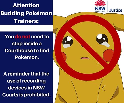 Pokemon Go NSW Justice