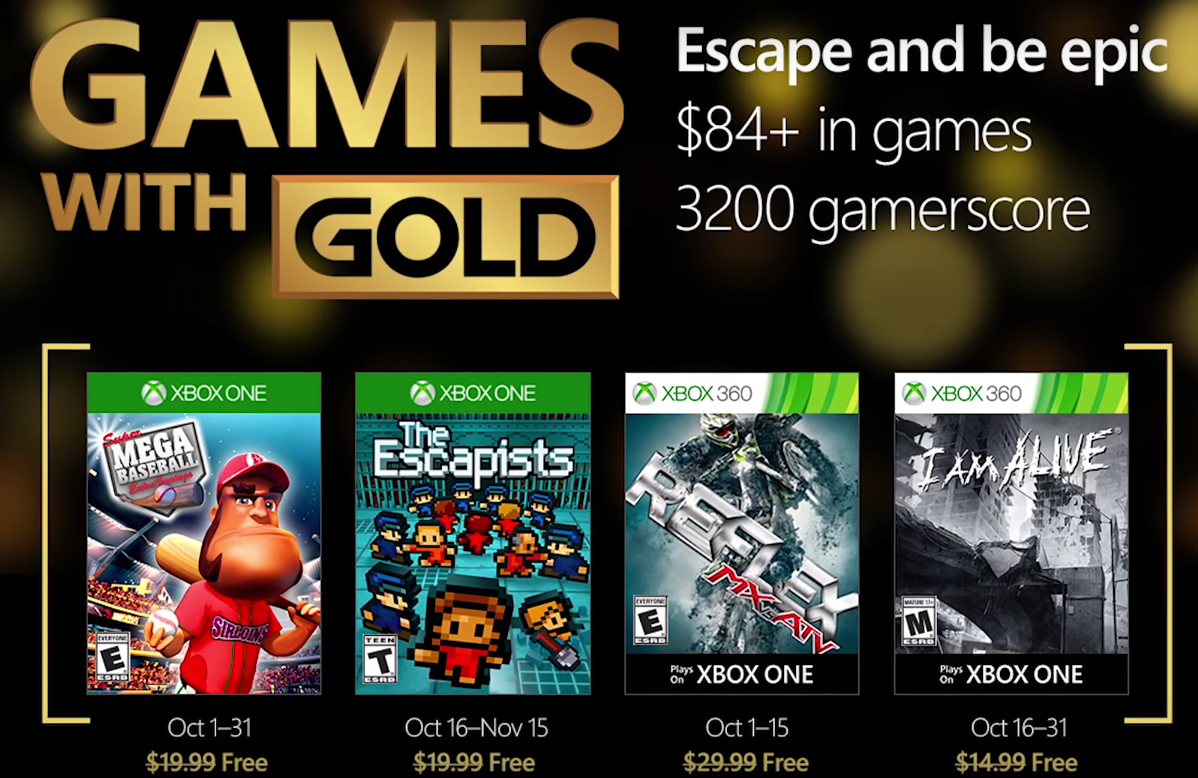 Games With Gold – October 2016