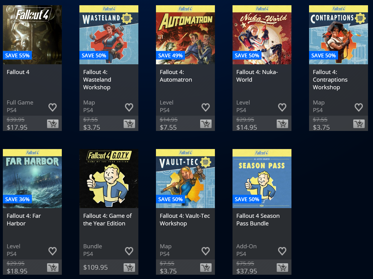 PlayStation Store Halloween Sale Fallout 4