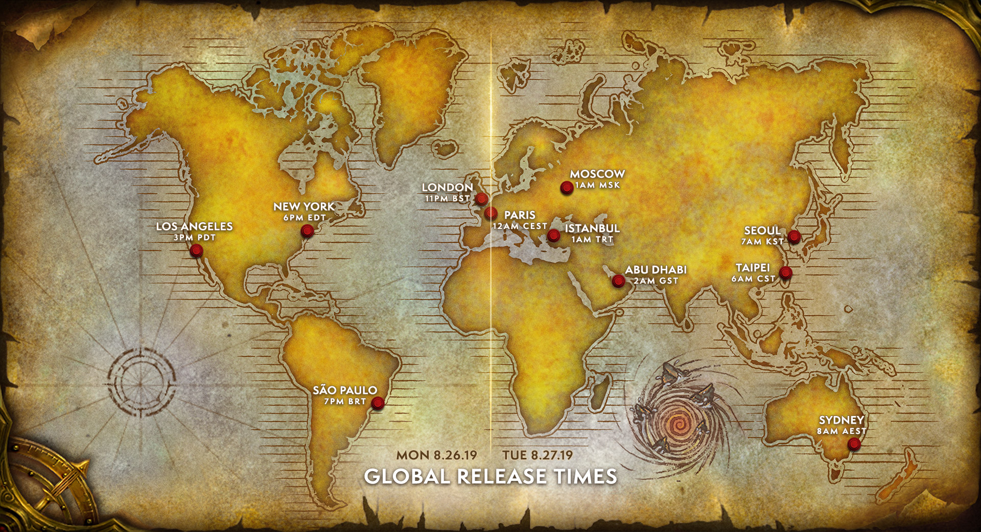 WoW Classic Release Map
