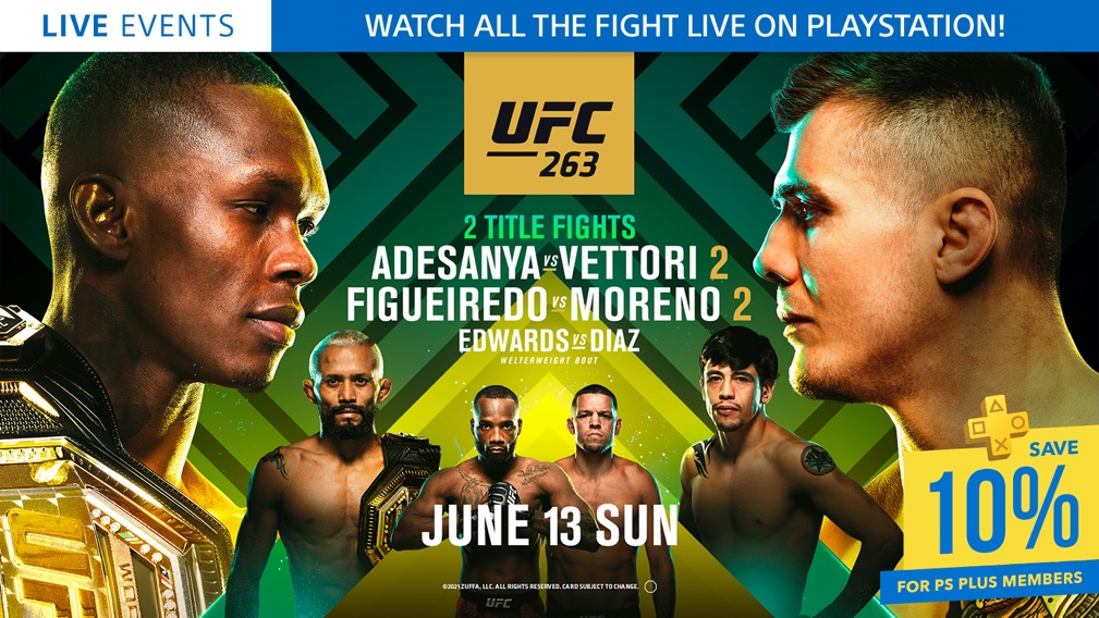 UFC 263 available to pre-order on PS4, for Adesanya vs. Vettori 2